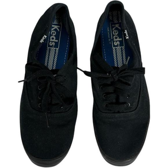 Keds‎ Champion Black Canvas Shoes Womens Size 7 Low Sneakers WF24700 Minimalist - Picture 7 of 9